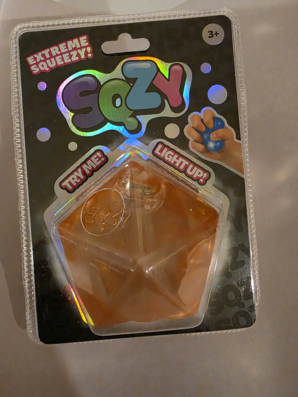 Extreme Squeezy Light-Up Orange Squishy